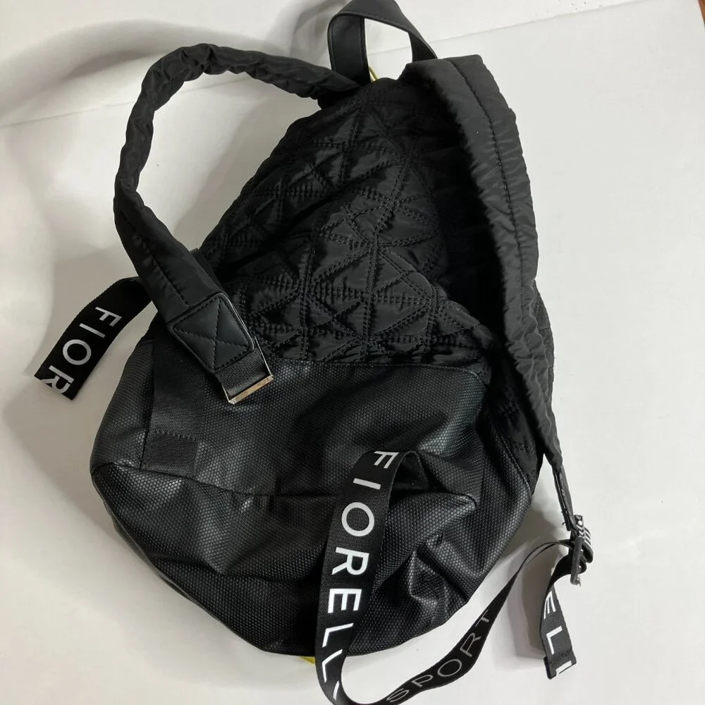 Fiorelli Sport Small Quilted Backpack Bag Women's Sporty Cute Black Yellow